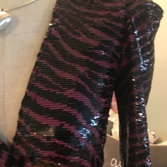 Stunning MICHEAL KORS pink / black zebra patterned sequin dress size s - Picture 4 of 10